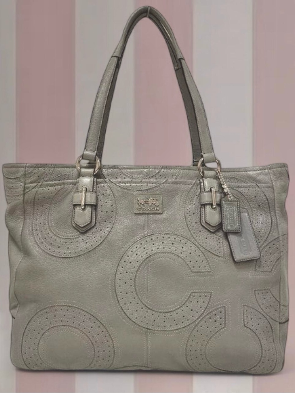 Coach Y2K Chelsea inlaid shopper tote purse